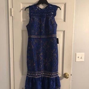 LULUS BLUE MIDI BODYCON DRESS